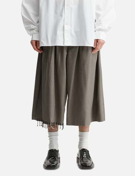 Gray Shortened Wide Leg Trouser view 11