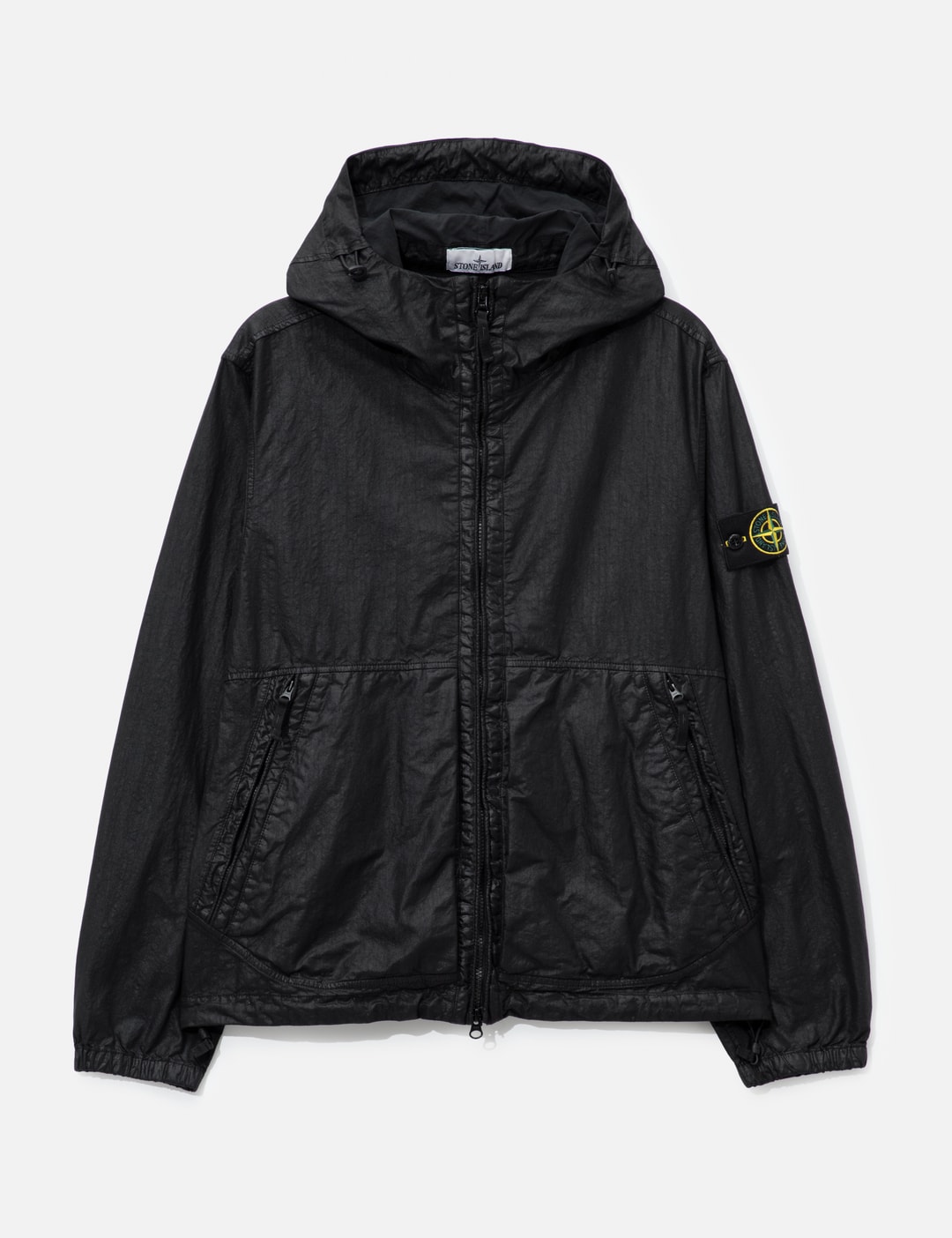Organic-Look Nylon Panama-TC Hooded Jacket