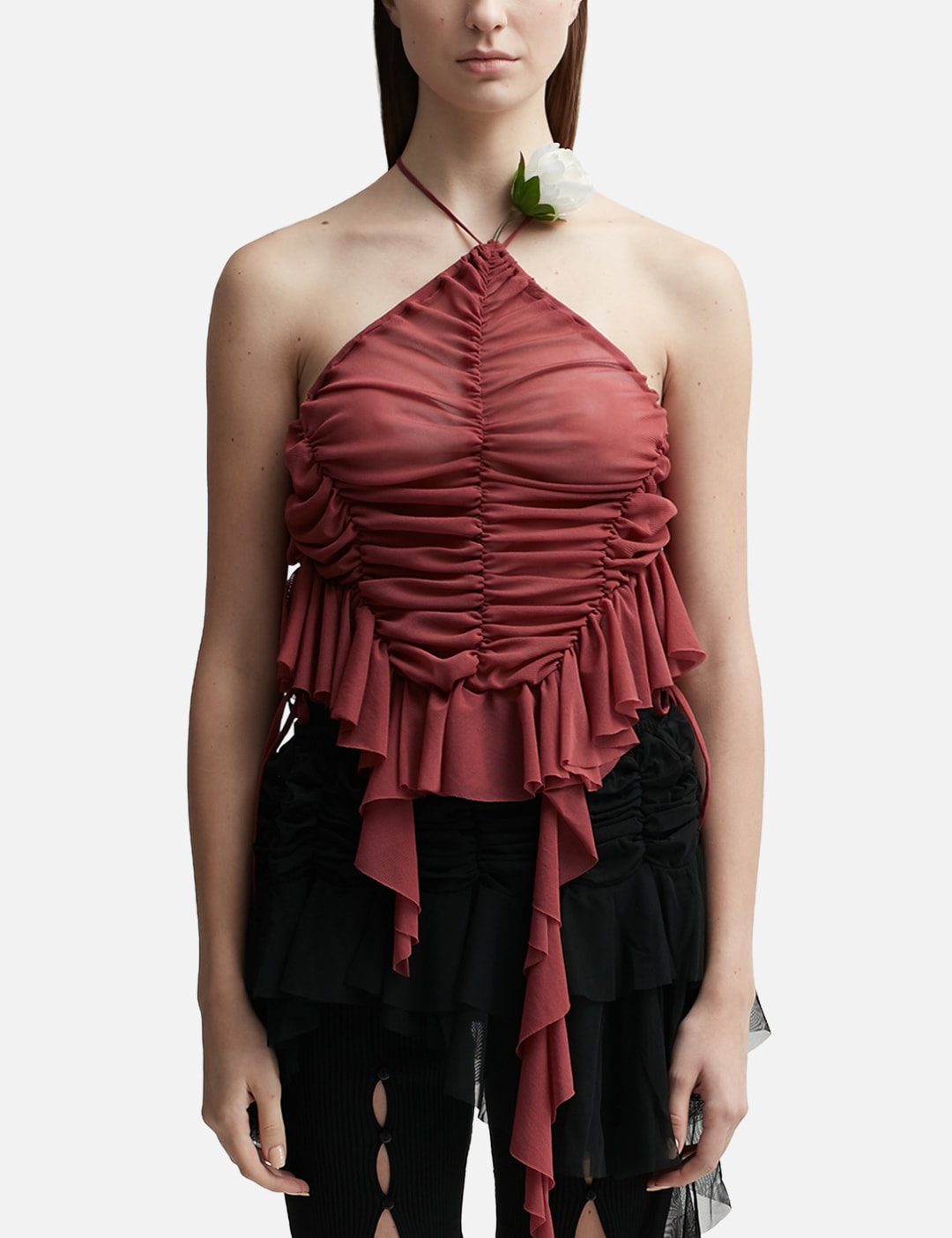 Flower Ruched Tank Top view 13