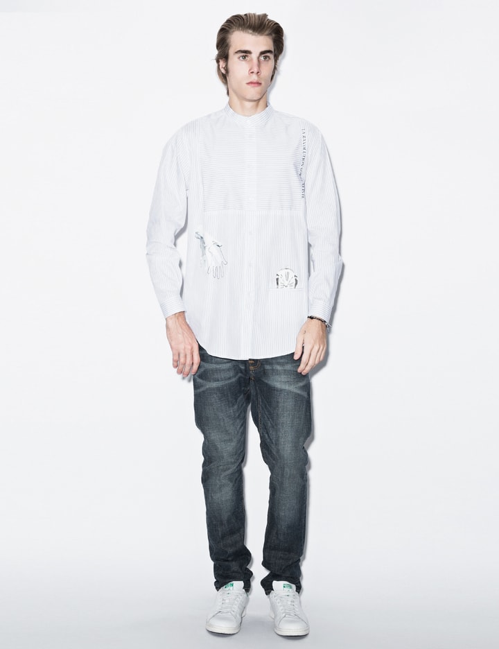 White Stripe With Clock Shirt Placeholder Image