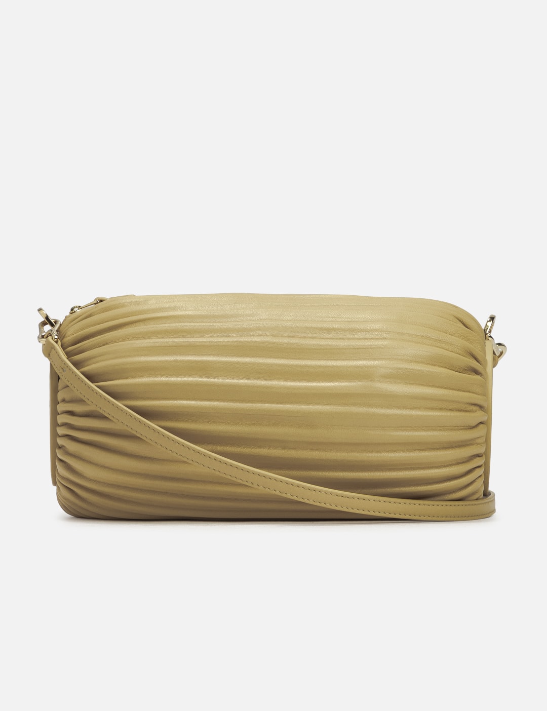 Bracelet Pouch in pleated nappa Dark Butter - LOEWE