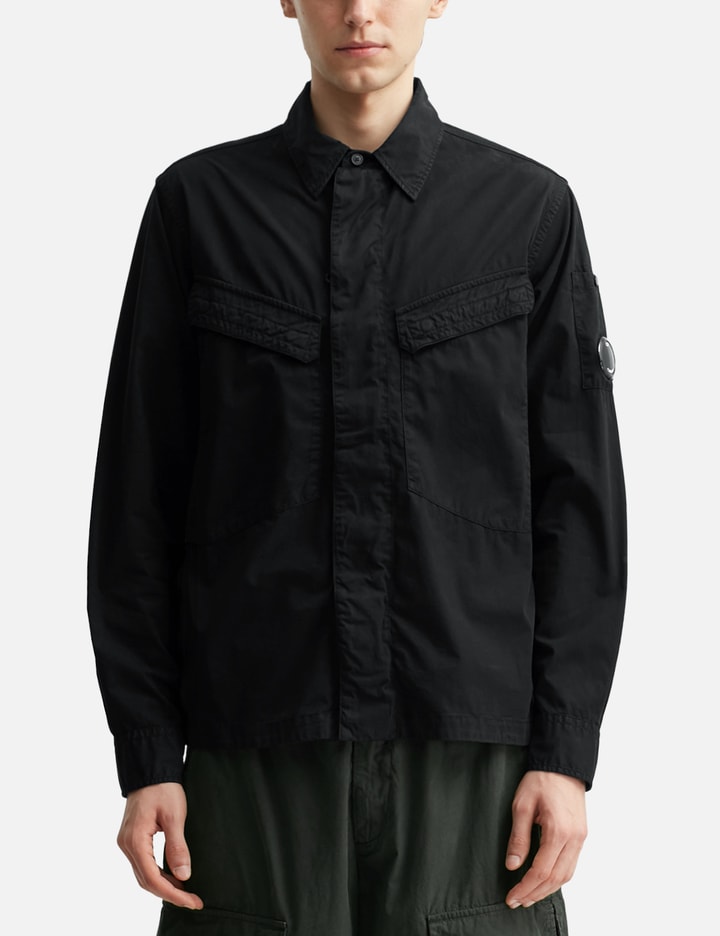 Organic Gabardine Lens Zipped Overshirt Placeholder Image