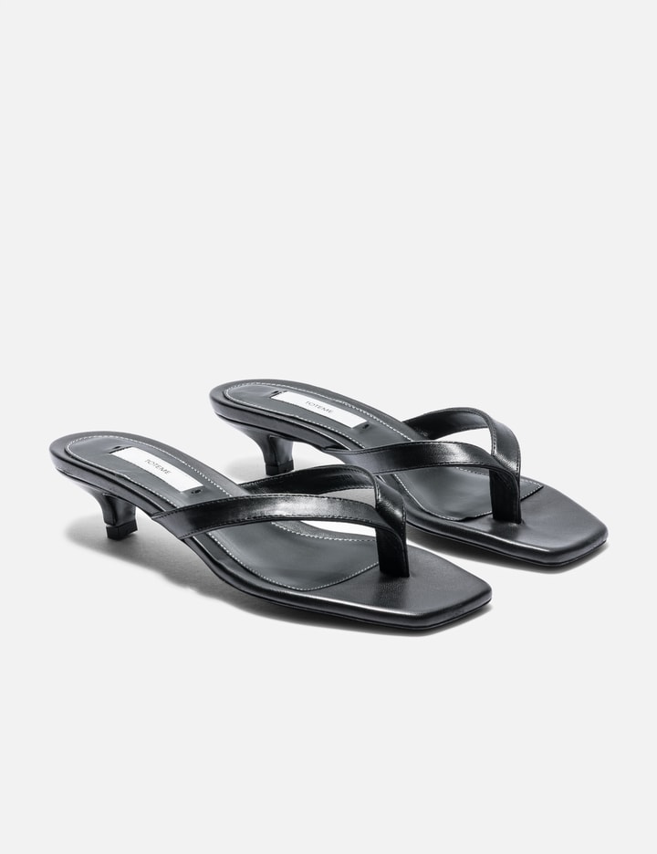 TOTEME Leather Heeled Flip Flops