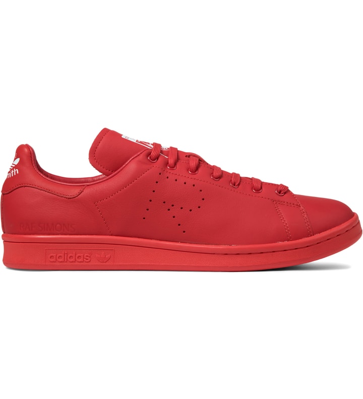 adidas Originals - Raf Simons X Adidas Originals Red/Red/White Stan Smith Shoes | HBX adidas Originals - Raf Simons X Adidas Originals Red/Red/White Stan Smith Shoes | HBX