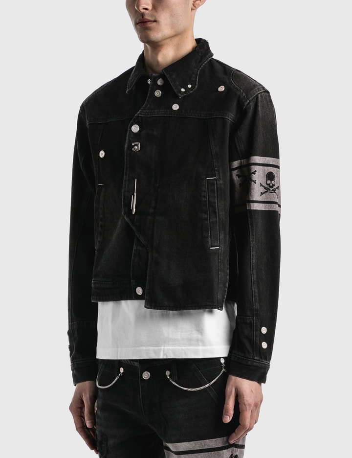 C2H4® x Mastermind Japan Asymmetrical Layered Denim Jacket Placeholder Image
