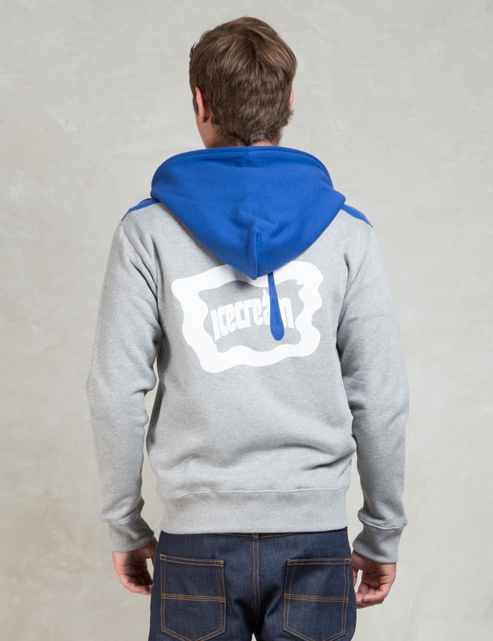 Grey Drippy Zip Up Hoodie Placeholder Image