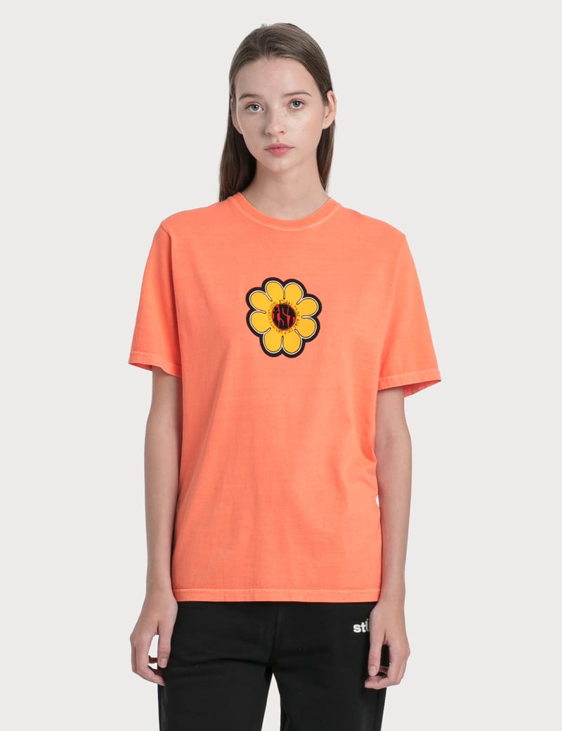 stussy orange t shirt