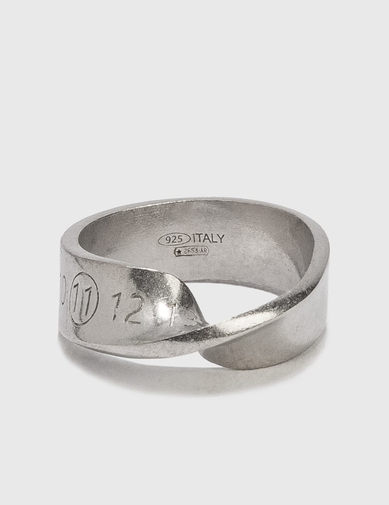 Bent Palladio Semi Polished Ring 