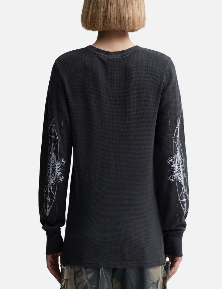 Shop Basketcase War Thermal Long Sleeve T-shirt In Black