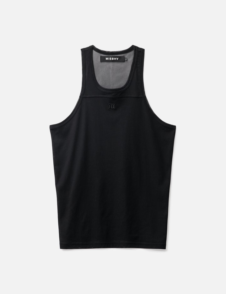 Misbhv Double Layered Mesh Tank Top In Black