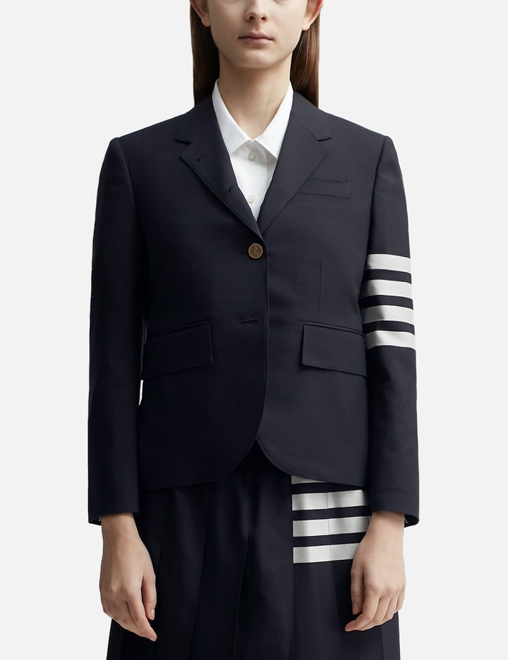 Shop Thom Browne Plain Weave Suiting Jacket In Blue