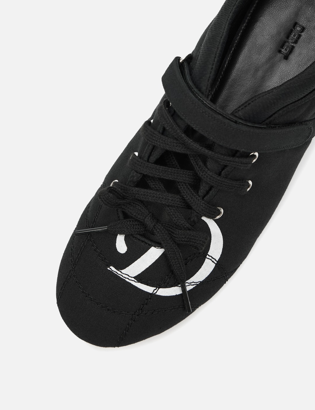 D Logo Lace Up Mozzi Shoes In Black view 15