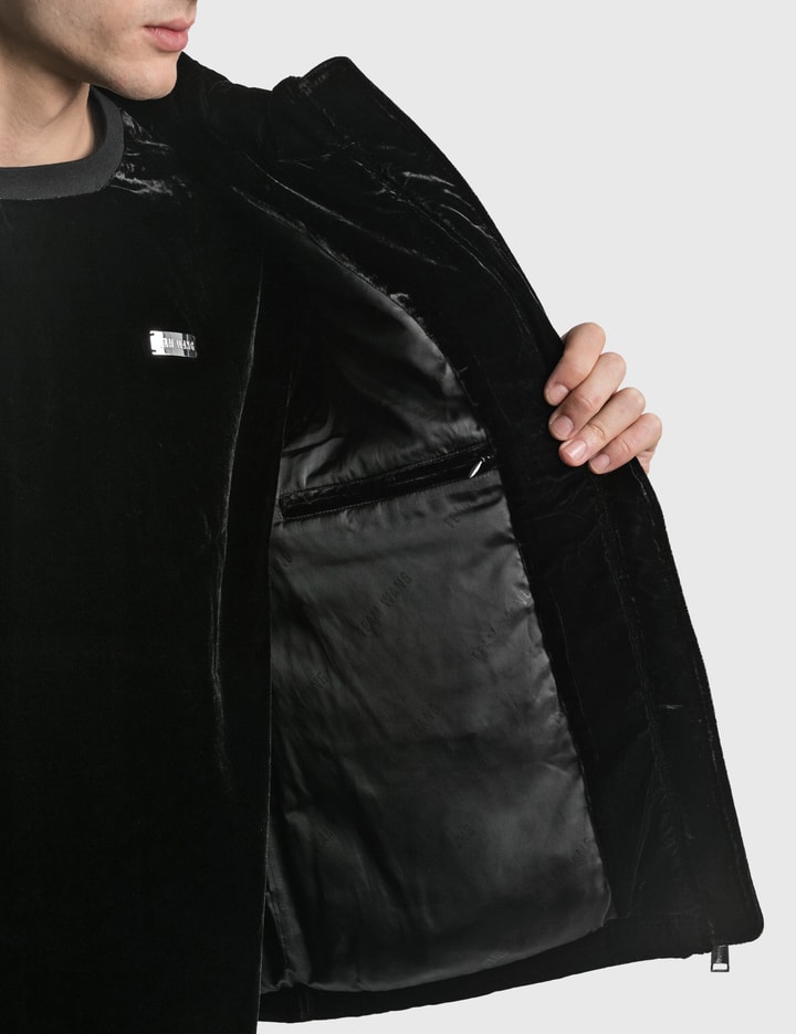 Printed Logo Velvet Down Vest Placeholder Image