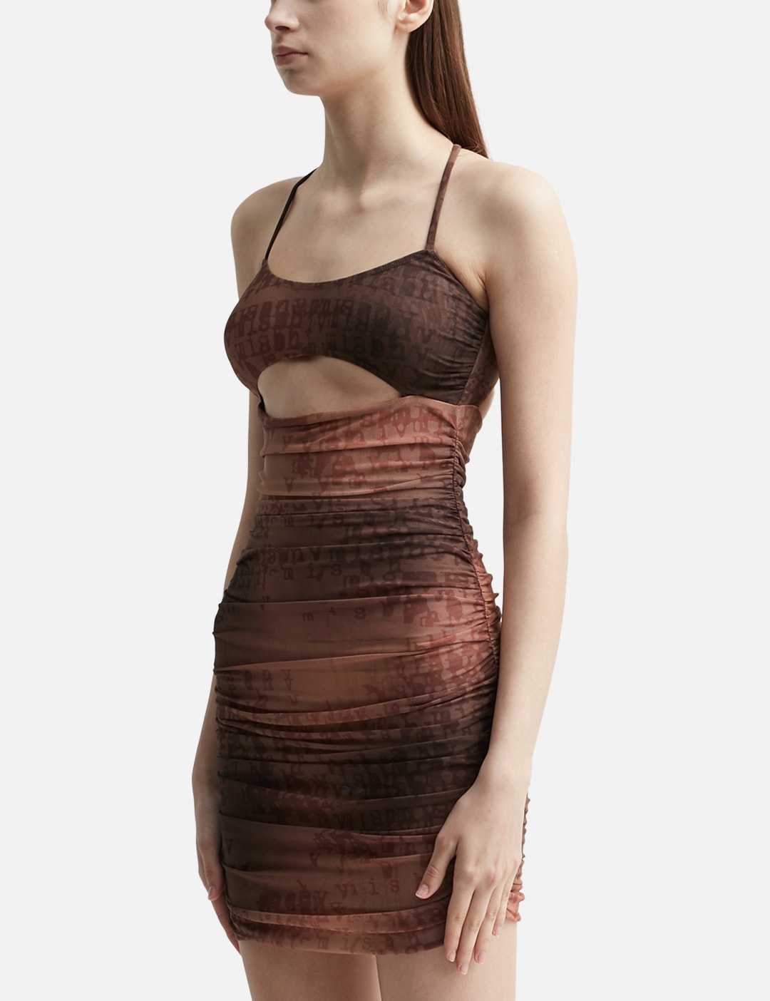 MESH TYPEWRITER MINI DRESS view 8