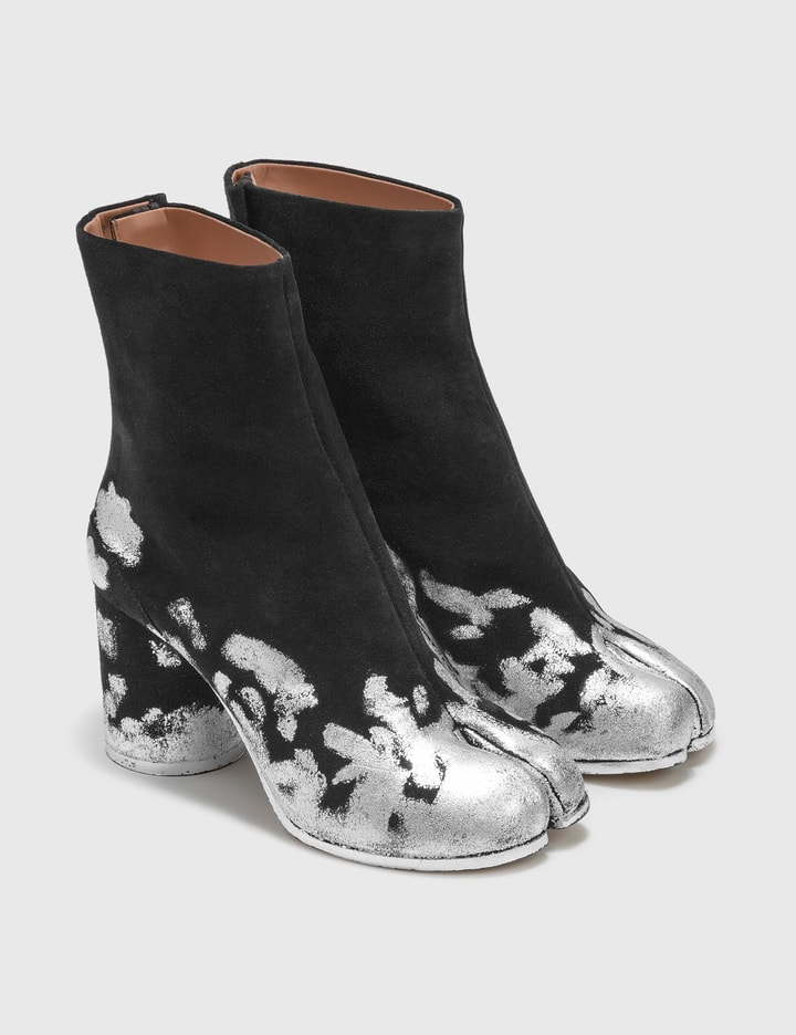 Tabi Suede Silver Foil Ankle Boots Placeholder Image