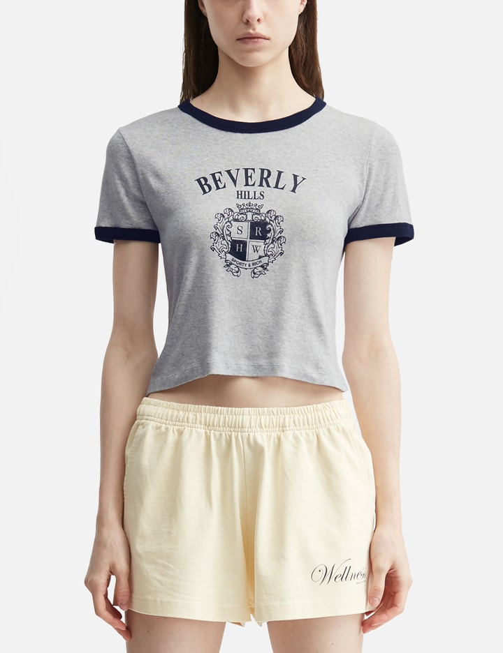 Sporty & Rich BH Crest Soft Ringer Tee
