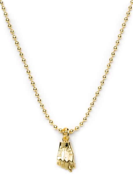 SSUR - Caviar Cartel Gold Figa Fist Necklace | HBX