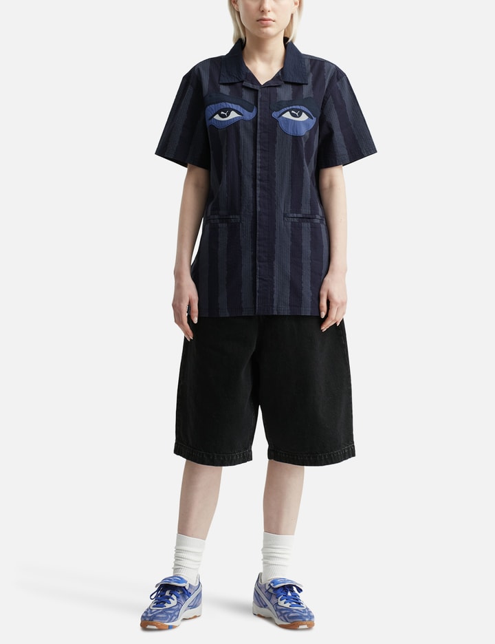 Puma X Kidsuper Stripe Cotton Seersucker Camp Shirt