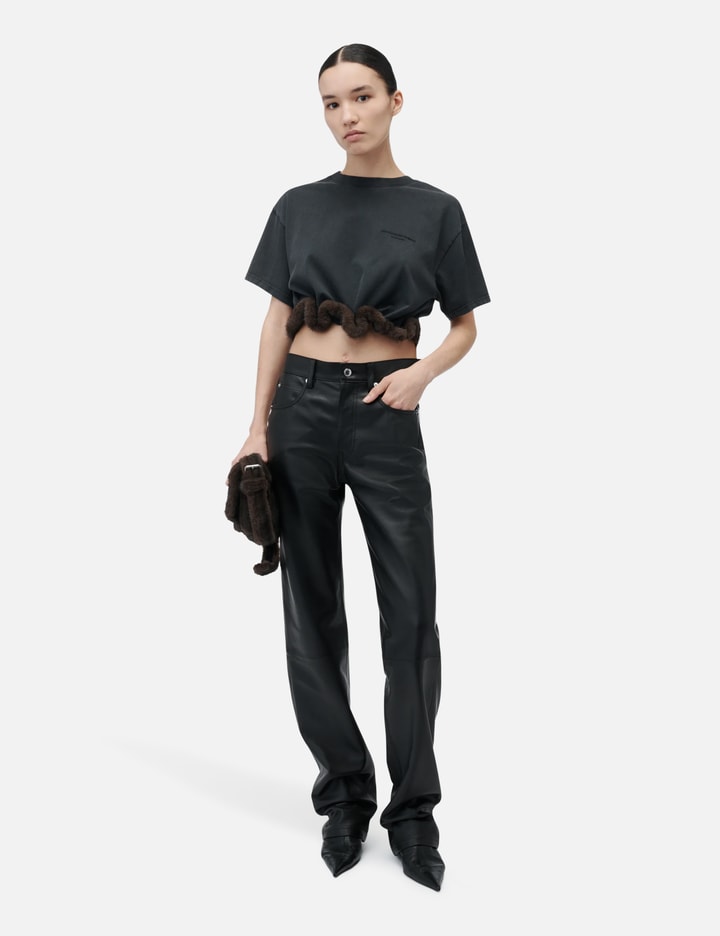 Alexander Wang Faux Fur Trim T-Shirt