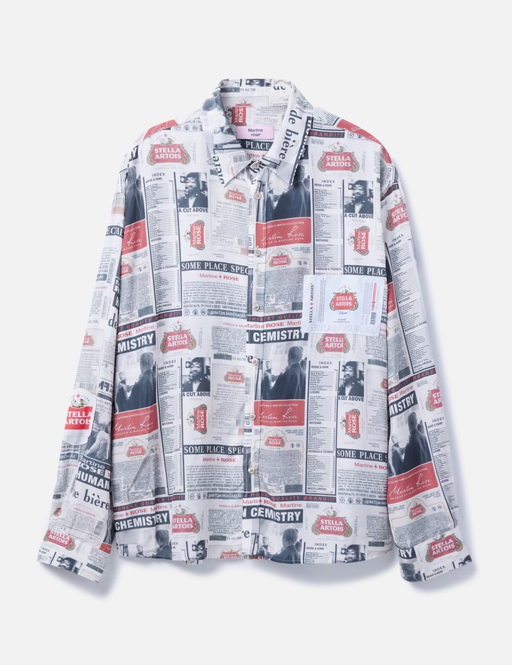 Martine Rose Oversized Long Sleeve Shirt In Multicolor