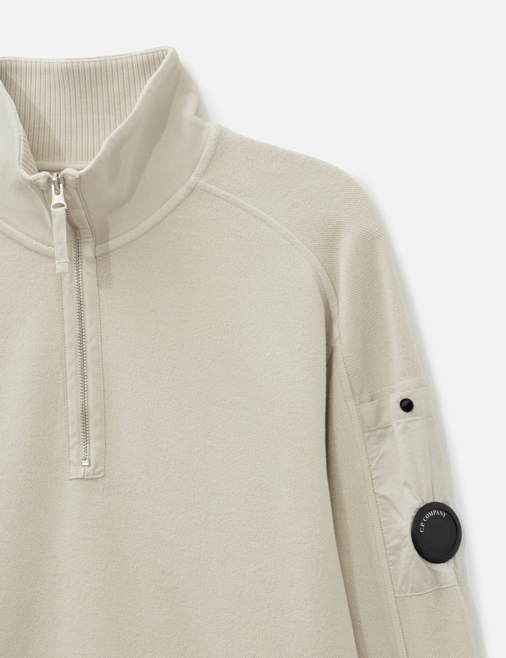 C.P. Company Brushed Emerized Diagonal Fleece Half Zip Lens Sweatshirt