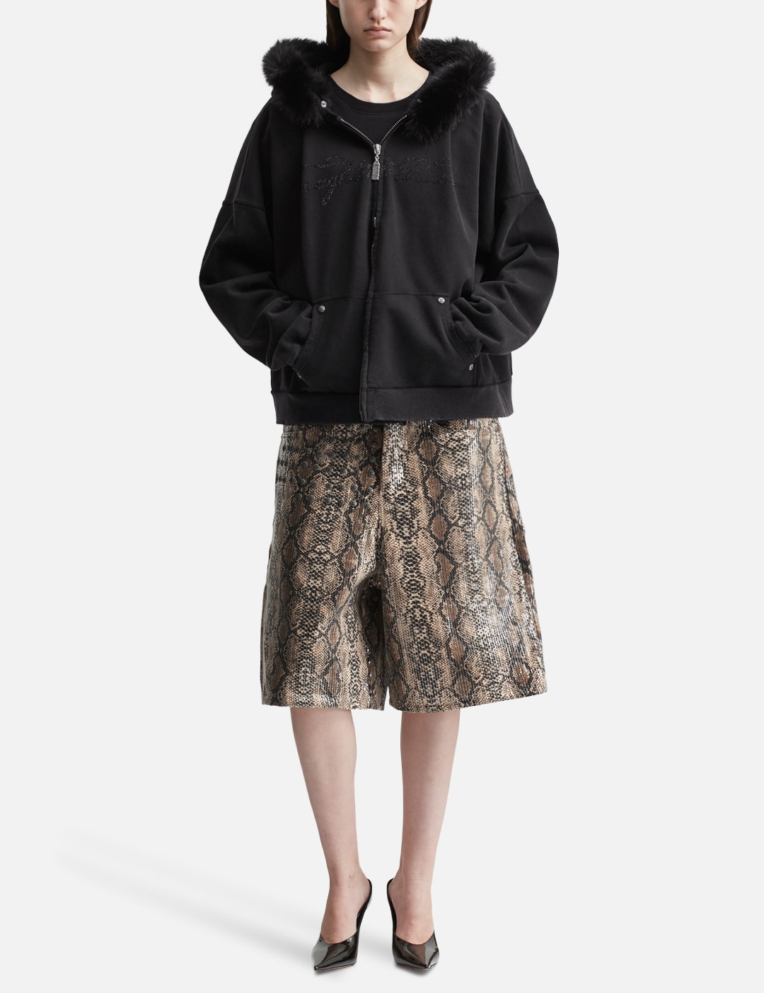 Nyra Zip-Up Jacket With Detachable Fur Hood view 18
