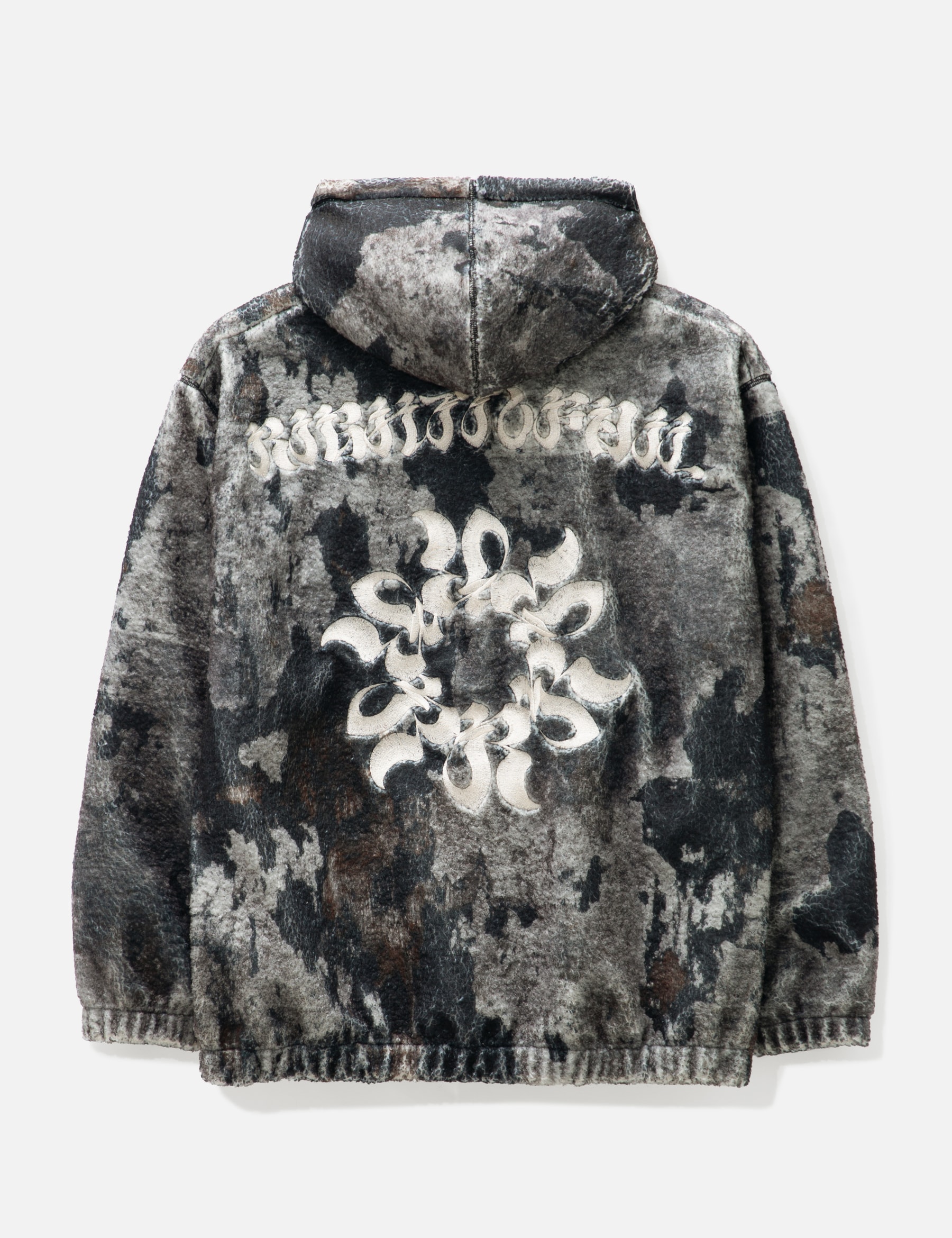 BURN PRINT ZIP-UP FLEECE HOODIE view 17