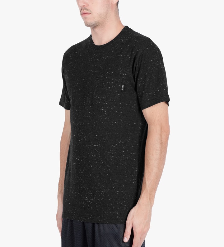 Speckled Black Cotton Fancy Pocket T-Shirt Placeholder Image