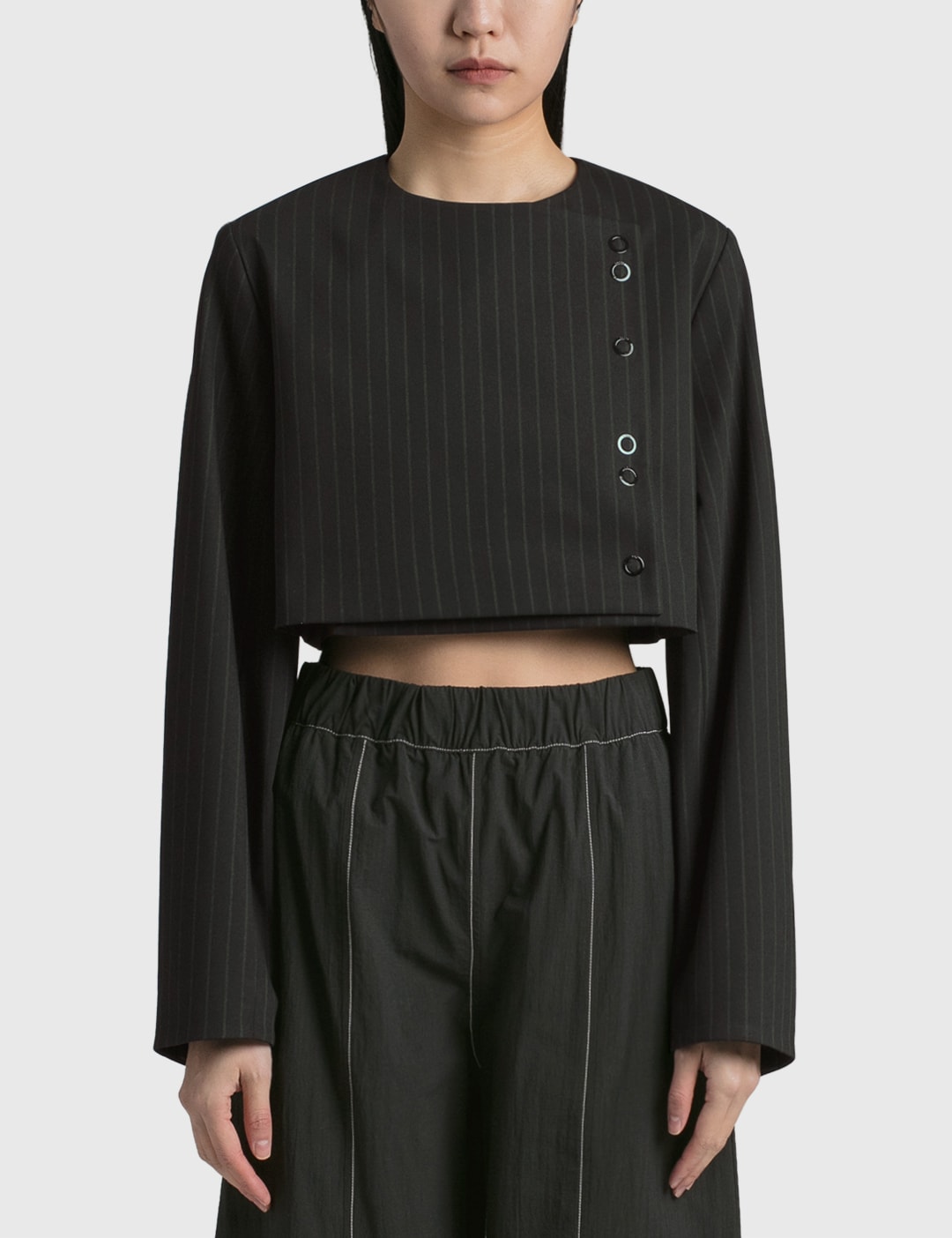 LV Stripe Hooded Crop Top - Ready to Wear