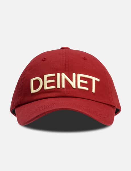 DEINET DEINET Washed Logo Cap Burgundy