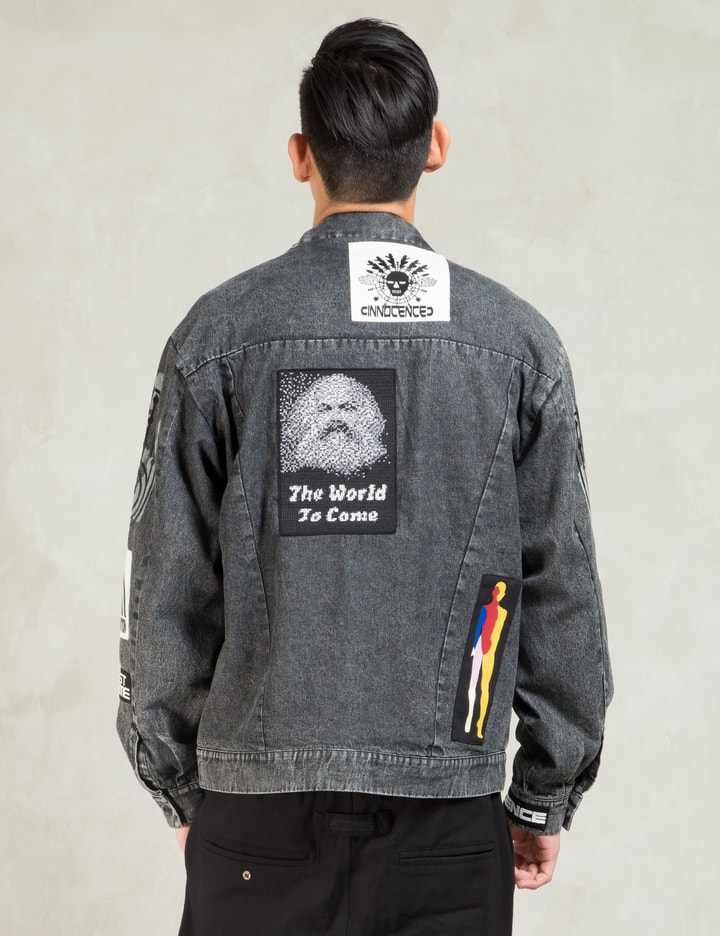 Black Basic Denim Jacket With Patches Placeholder Image