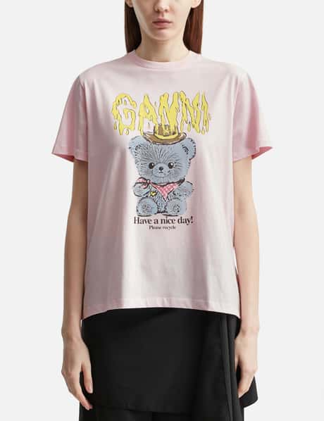 Ganni Teddy Cotton Jersey T-Shirt