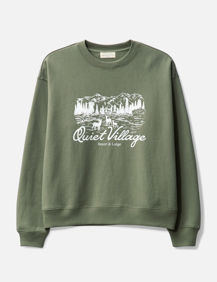 Museum Of Peace & Quiet Quiet Village Crewneck Sweatshirt In Green