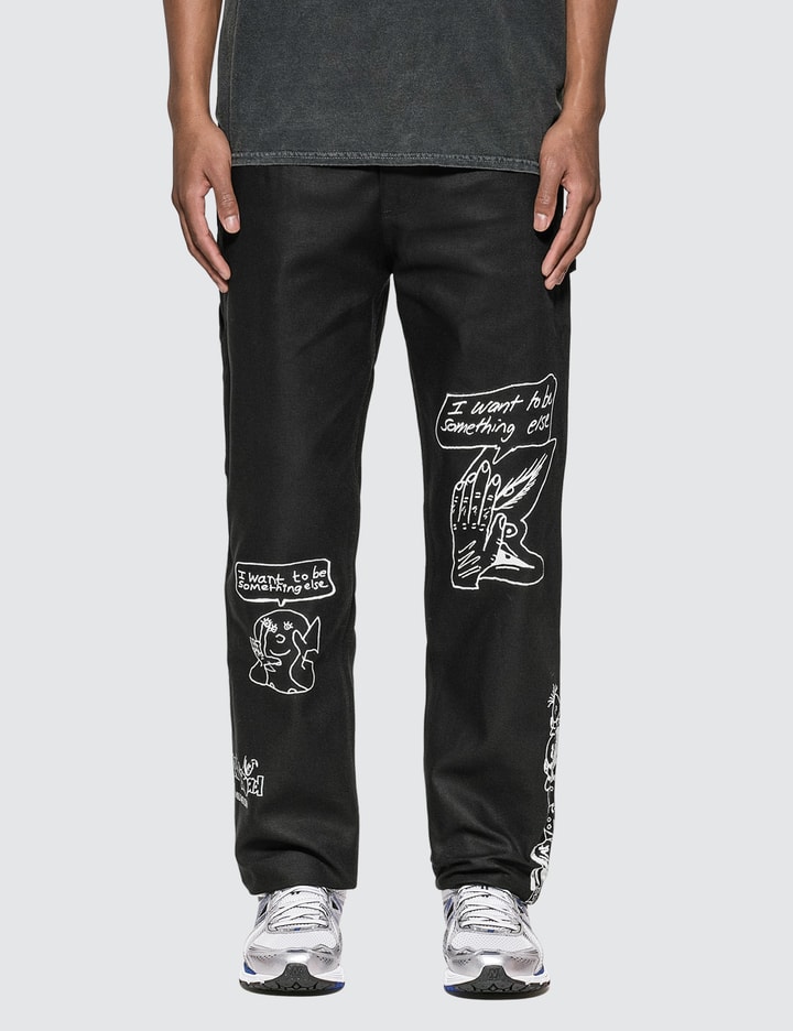 Printed Canvas Carpenter Pants Placeholder Image