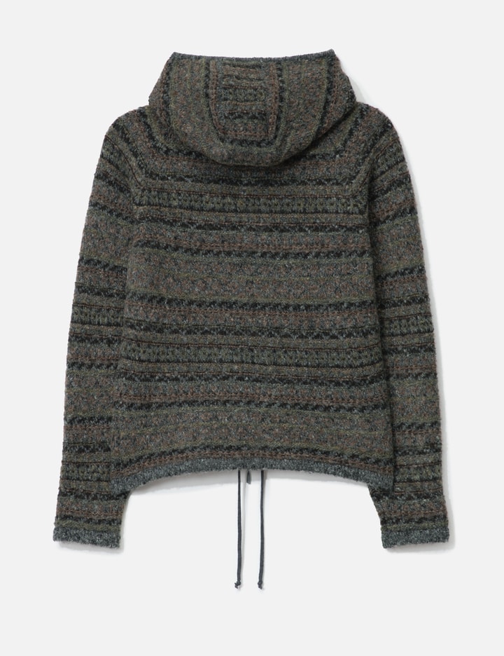 Fair Isle Felted Knit Zip Up Hoodie Placeholder Image