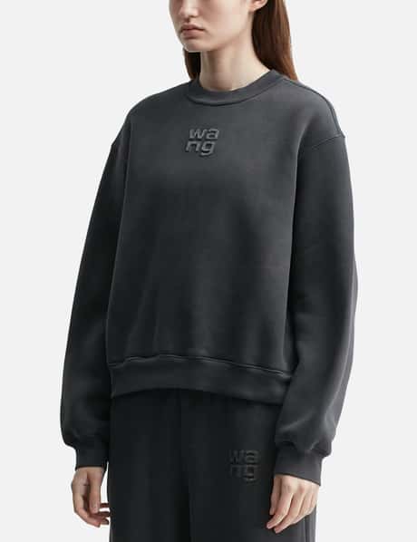 Crewneck Sweatshirt With Hotfix Logo view 7