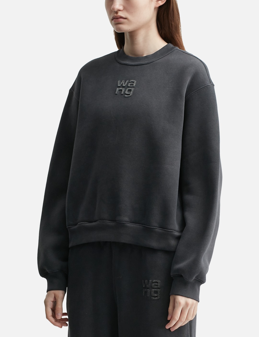 Crewneck Sweatshirt With Hotfix Logo view 8