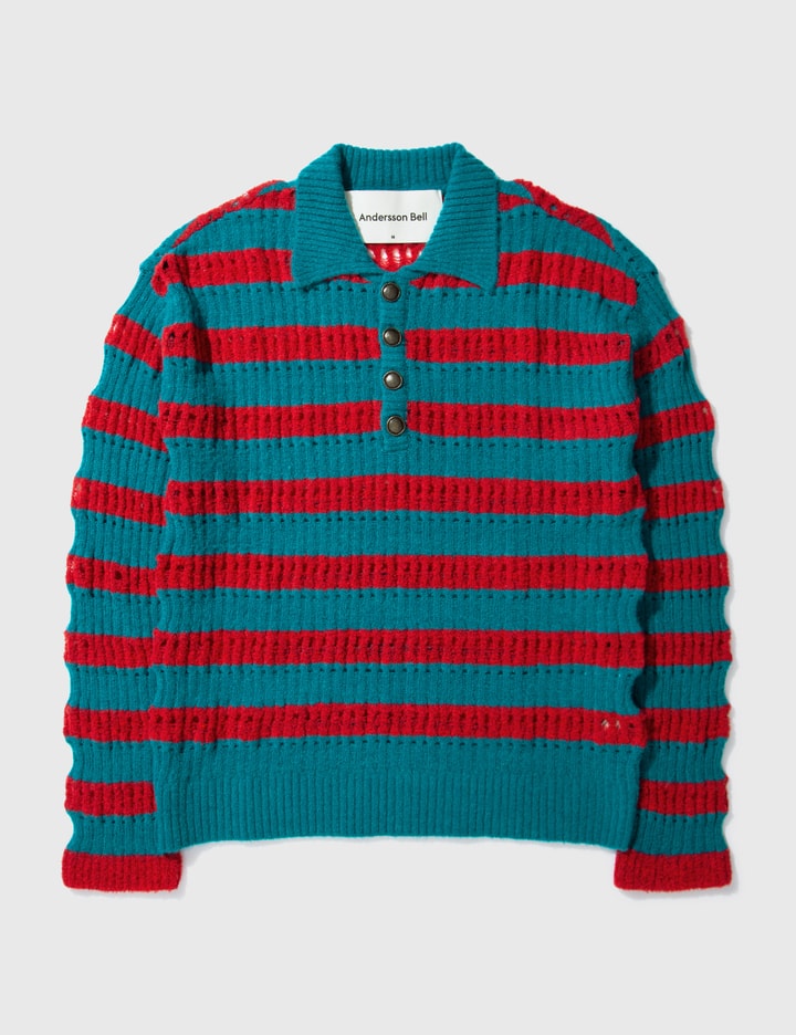 Burble Stripe Polo Sweater Placeholder Image