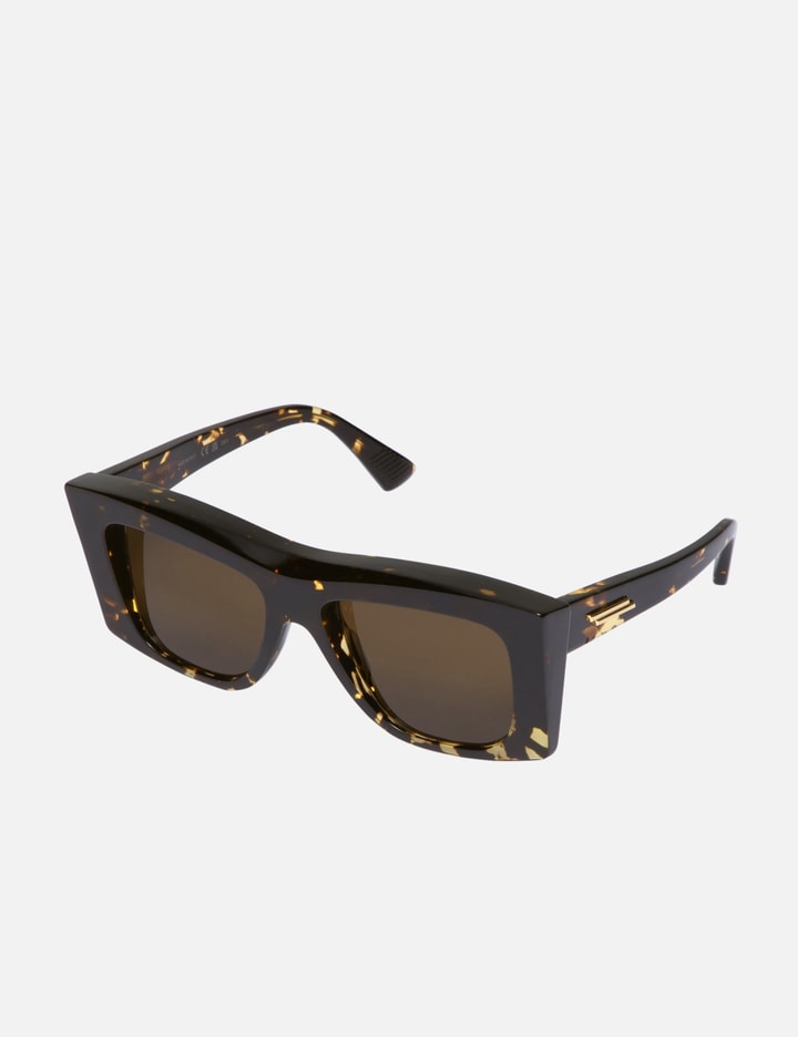 Bottega Veneta Visor Recycled Acetate Square Sunglasses In Brown