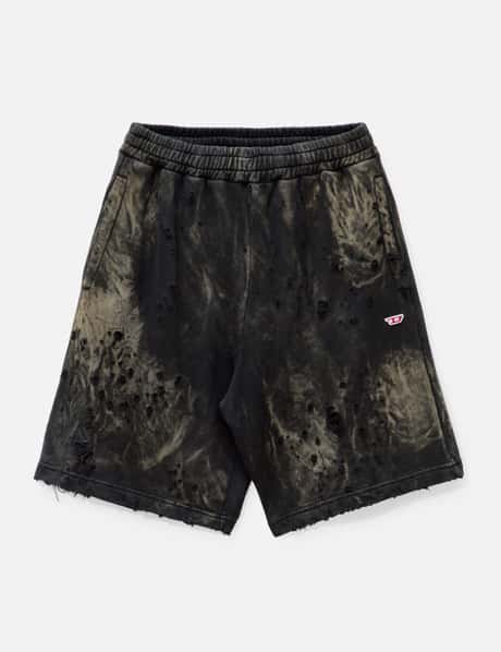 Diesel P-Crown-N2 Distressed shorts with marbled effect