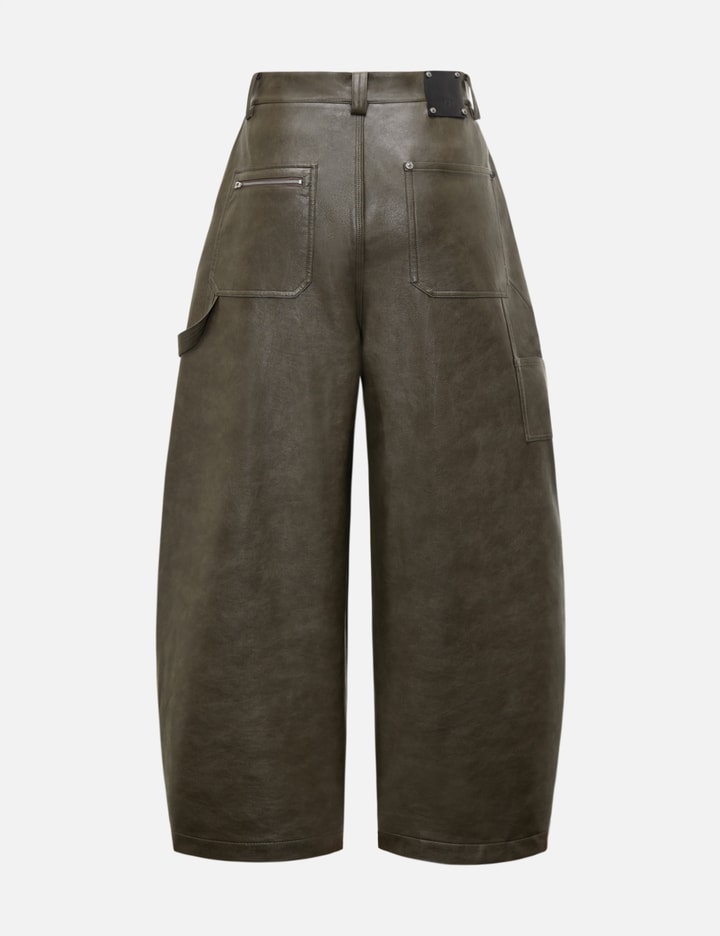 TEAM WANG design Reset Faux Leather Wide-Leg Trousers