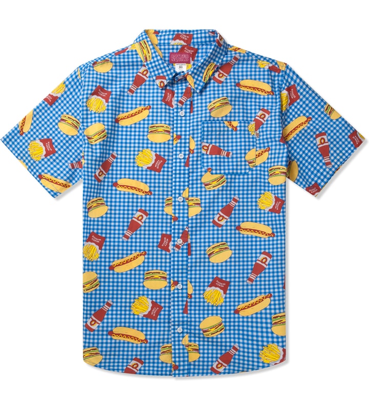 Blue Musty Burger S/S Woven Shirt Placeholder Image