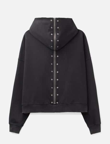 "Nyra" Zip-Up Hoodie With Detachable Fur Trim Hood view 16