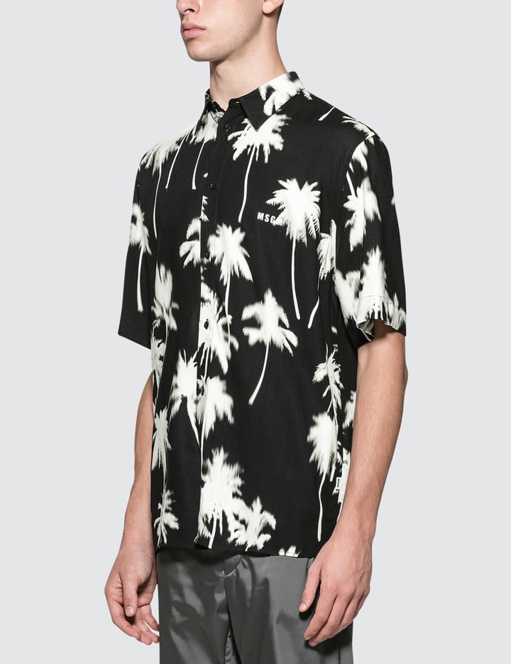 Palm Tree Print S/S Bowling Shirt Placeholder Image