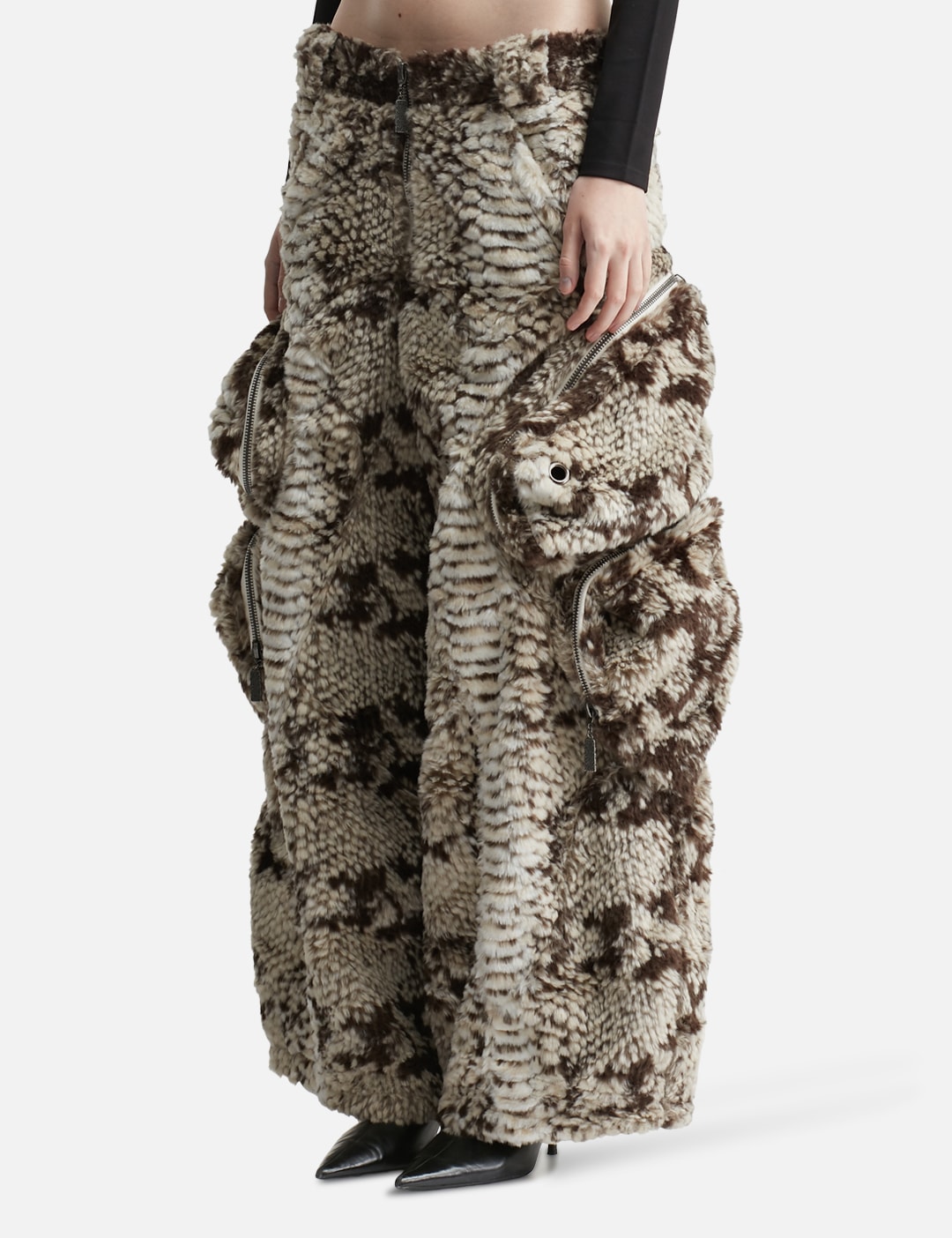 Snakes Pants Faux Fur Pocket Pants view 8
