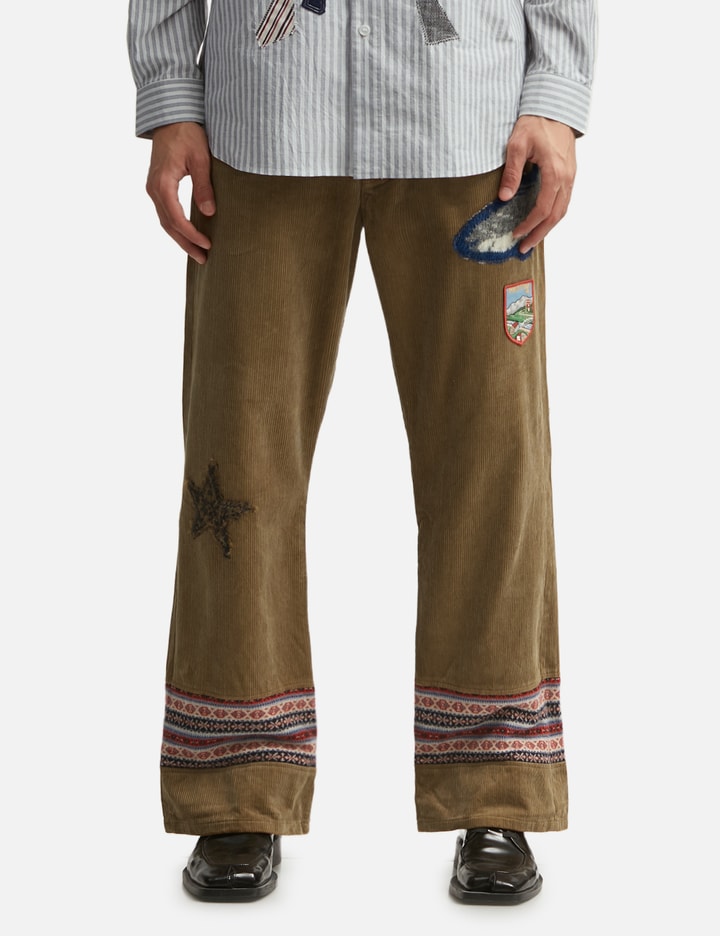 KHOKI Patched-Desgin Pants