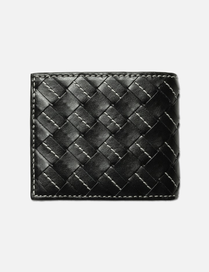 Shop Bottega Veneta 15 Avenue Stitch Bi-fold Wallet In Black