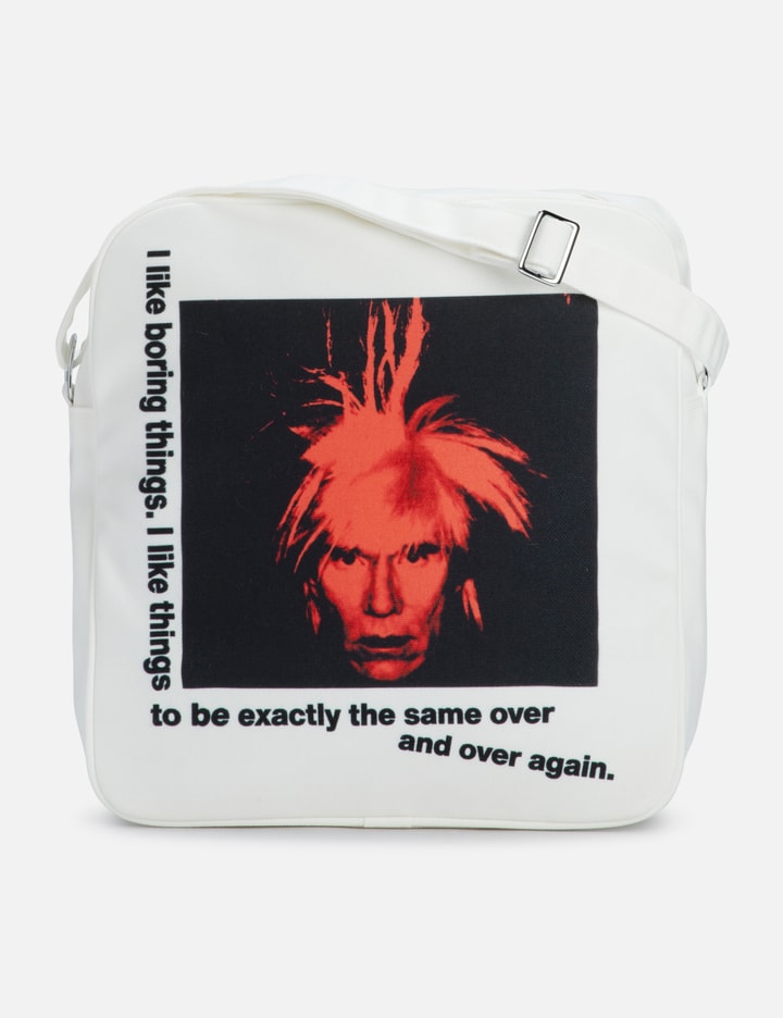 Shop Cdg Shirt Andy Warhol Messenger Bag In White
