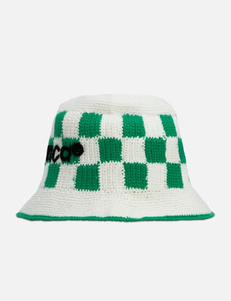 Casablanca COTTON SQUARE CROCHET HAT HBX