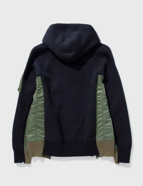 Sacai - Sponge Sweat x MA-1 Hoodie | HBX - Globally Curated 